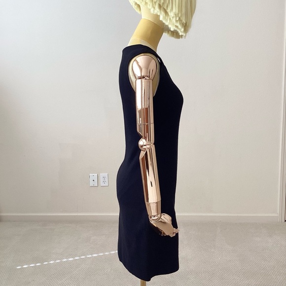 Unbranded Black Sleeveless Black Knee Length Dress SZ S - Picture 3 of 6